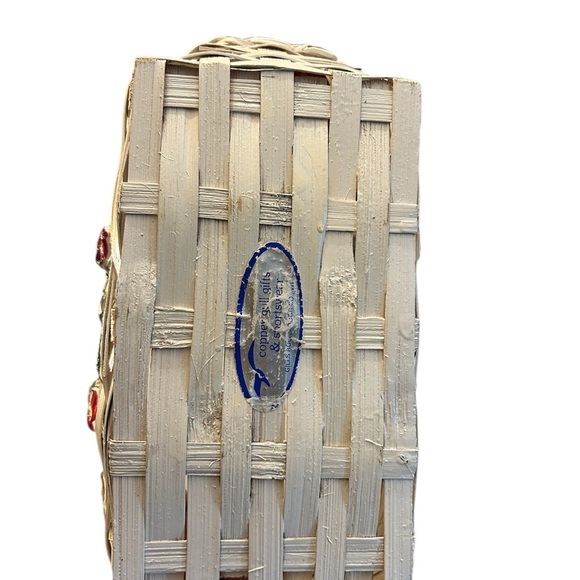 Vintage Strawberry and Rose Decorated Woven Baskets (2) - Picture 5 of 14